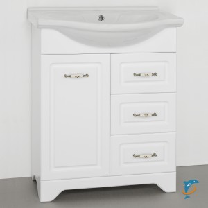 Тумба с раковиной Style Line Олеандр-2 65 (3 ящ.)  (ЛС-00000047+ЛС-00000144)