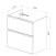 Тумба Lemark VEON 70 см под 1 раковину, подвесная/напольная, 2 ящика, цвет корпуса, фасада: Белый глянец