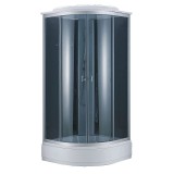 Душевая кабина Loranto 900х900х2150 черное заднее стекло, поддон 26 см, тонированное стекло 4 мм, профиль хром матовый (CS-881EA26TM/B-90) &mdash; 