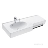 Раковина Aquaton Отель 2/127 левая белая с навесами 1A70113WOT01L — 