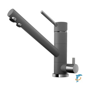 Смеситель OMOIKIRI Tonami-PL для кухни гранит/платина  (4994062)