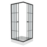 Душевой уголок NG-0180-14 (800х800х1950) низкий поддон(14см), стекло прозрачное, — 