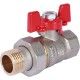 Шаровой кран с американкой 1/2" ROMMER ВН/НР, ручка бабочка  (RBV-0005-0510215)