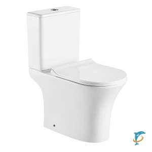 Унитаз напольный Azario FRETTA ROUND 650х340х770 безободковый со смывным механизмом Geberit, бачком и сиденьем микролифт (AZ-1217 + AZ-1216-G)  (AZ-1217 + AZ-1216-G)