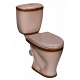 Унитаз-компакт Santeri &quot;ВОРОТЫНСКИЙ&quot; декор бежевый — Габариты (дшв):; 63,8x35,5x80; Напольный унитаз-компакт; Бачок поверх унитаза; С полочкой в чаше; Система антивсплеск: нет; Направление выпуска:; косой (под углом);