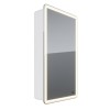 Шкаф зеркальный Lemark ELEMENT 45х80см 1 дв, петли справа, с подсветкой, с розеткой, Белый глянец — 