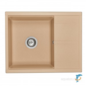 Мойка для кухни из литого мрамора Aquaton Делия 65 латте 1A718632DE260  (1A718632DE260)