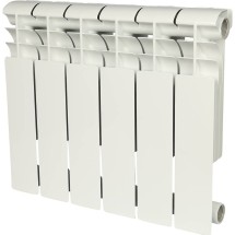 Биметаллический радиатор Rommer Profi BM 350 6 секций (RAL9016) — 