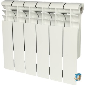 Биметаллический радиатор Rommer Profi BM 350 6 секций (RAL9016)  (RBM-1210-035006)