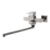 Смеситель для ванны HAIBA HB22803 длинный излив, нержавеющая сталь — 