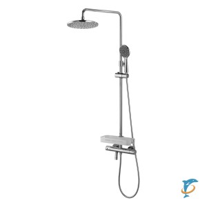 Смеситель Lemark Tropic LM7011C для ванны и душа, термостатический с регулируемой высотой штанги  (LM7011C)