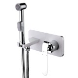 Смеситель Lemark Melange LM4919CW с гигиеническим душем, встраиваемый — 