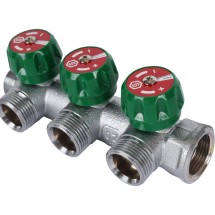 STOUT Коллектор регулирующий 3/4&quot;, 3 отвода 3/4&quot;ЕК  — 