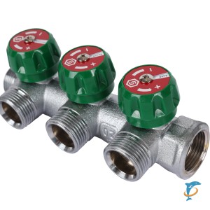 STOUT Коллектор регулирующий 3/4", 3 отвода 3/4"ЕК   (SMB-6850-343403)