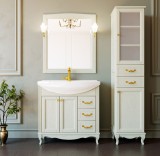 Комплект ValenHouse Эллина 80 слоновая кость с пеналом, фурнитура золото — 