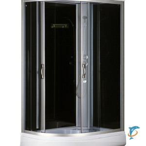 Душевая кабина LORANTO CS-66120-20 R G 120х80х215 правосторонняя, поддон 20 см, прозрачное стекло 4 мм, чёрная  (CS-66120-20 R G)