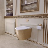 Унитаз подвесной Grossman GR-4455GWS Золотой — 