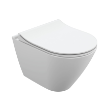 Подвесной клееный унитаз Cersanitt CITY OVAL Clean On DPL EO slim — 