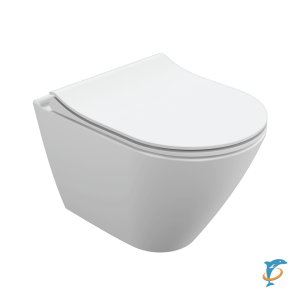 Подвесной клееный унитаз Cersanitt CITY OVAL Clean On DPL EO slim  (63114)