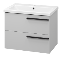 Тумба с раковиной Misty Ненси 70 серый — 