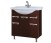 Мебель для ванной Misty Жасмин 86 с 2-мя ящиками, левым зеркалом и Б/К коричневая