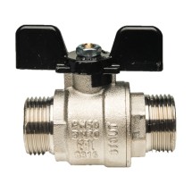 Кран Stout шаровой полнопроходной 1'' ш/ш (бабочка) — 