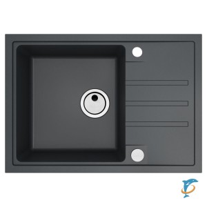 Мойка кухонная Alveus Granital Intermezzo 40 Carbon-G91 680х480х200 с сифоном, черная  (1144968)