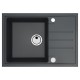 Мойка кухонная Alveus Granital Intermezzo 40 Carbon-G91 680х480х200 с сифоном, черная  (1144968)