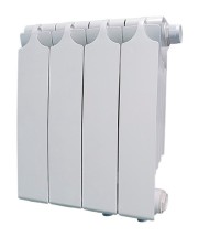 Биметаллический радиатор Teplopribor BR1 350 4 секции, нижнее подключение слева — 