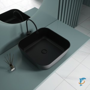 Раковина накладная ESBANO ERCINA-N (Матовый черный) (ESRNERCINMB)