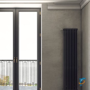 Стальной двухтрубчатый радиатор Arbonia 2180/4/69 антрацит 4 секции нижнее  (2180431691212431230010000СFRAL7016)