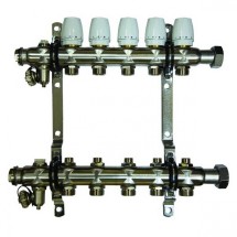 Коллекторная группа Millennium 1'' на 5 выходов —  Коллекторы регулируемые (2 шт.) с трубной резьбой  ,  автоматический воздуховыпускной клапан - 2 шт