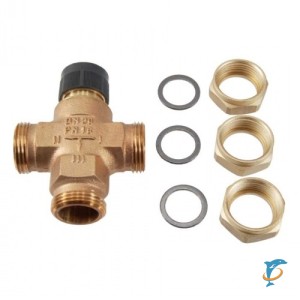 Трехходовой распределительный вентиль Oventrop Tri-D TR PN16 Ду25 (распределительный, резьбовой, бронзовый) (1130208)