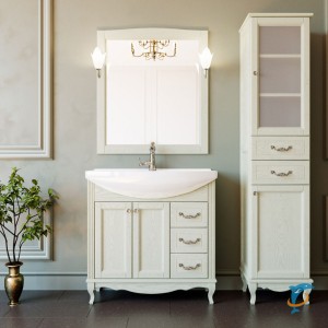 Комплект ValenHouse Эллина 80 слоновая кость с пеналом, фурнитура хром (E80_KПCX)