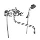 Смеситель DECOROOM DR50045R двуручный  для ванны универсальный с поворотным изливом 300 мм  (DR50045R)