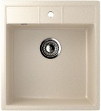 Односекционная мойка с отверстием под смеситель ULGRAN U-406 бежевый — 