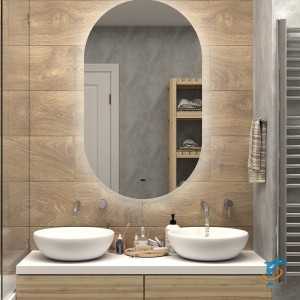 Зеркало Misty Титавин 65 сенсорное, LED холодная подсветка с подогревом  (ТИТ-02-65/110-14)