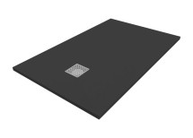 Душевой поддон из литьевого мрамора,черный,без сифона 120*80см — 