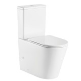 Унитаз напольный Azario Vetro 355х605х825 безободковый, слив &quot;ТОРНАДО&quot;, в комплекте с бачком и быстросъемным сиденьем микролифт (AZ-2149- UQ) — 