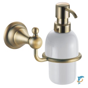 Дозатор жидкого мыла Azario ELVIA подвесной, керамический, бронза (AZ-91112Q) (AZ-91112Q)