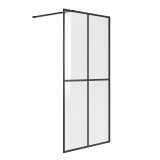 Душевая перегородка Niagara Nova NG-686-12BLACK (120х195) черный матовый, стекло прозрачное &mdash; 