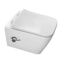 Унитаз подвесной Azario Dezi White BD 355х515х340 безободковый, с функцией биде, с быстросъемным сиденьем "Микролифт" (AZ-W05-SWBD) &mdash; 