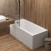 Акриловая ванна CORPA NERA Botticelli 160х70 прямоугольная, универсальная, белый