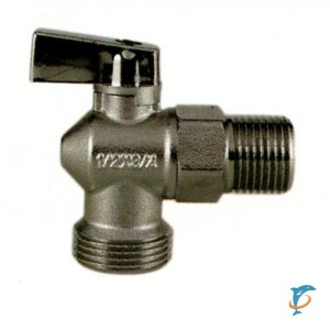 Кран шаровой угловой матовый TIM 1/2 x 3/4 нар./нар.  (BL5809A)