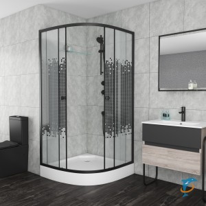 Душевой уголок Niagara NG-003-14BLACK, 80х80х195 см (NG-003-14BLACK)