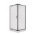 Душевое ограждение NG-6602-08 BLACK (100*100*190) квадрат, дверь распашная,