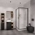 Душевое ограждение NG-6602-08 BLACK (100*100*190) квадрат, дверь распашная,
