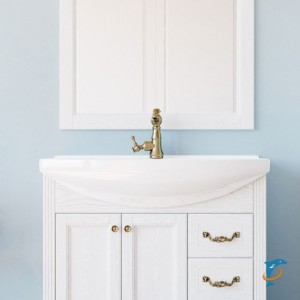 Комплект мебели ValenHouse Эллина 80 белый без пенала, фурнитура бронза  (E80_KTЗББ)