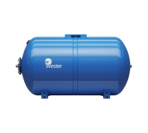 Гидроаккумулятор Wester 150л 10 бар — Объем 150 л; Тип установки - горизонтальный ; Макс. давление 10 бар; Диаметр 945 мм; Высота 517 мм; Длина 1000 мм;  Присоединение 1 дюйм