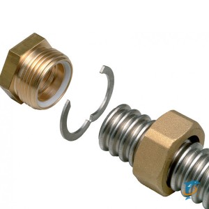 Комплект концевого фитинга из латуни Meibes FixLock M46113FL  для подключения трубы Inoflex  (M46113FL)